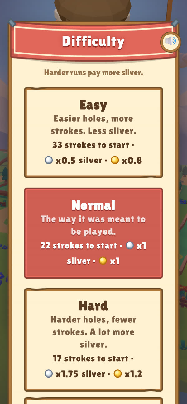 Choosing Easy, Normal or Hard before a run